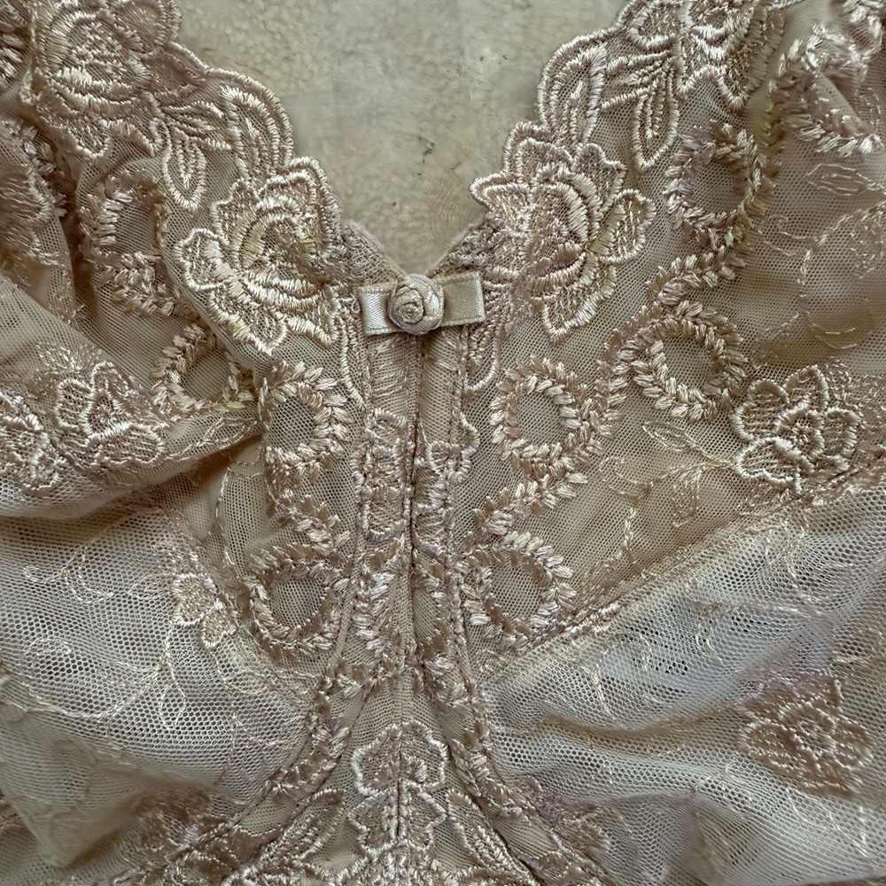 NWT WACOAL 85720 "Renaissance Rose" Full Figure Underwire, Lace Bra, Beige 34DDD - Picture 5 of 8